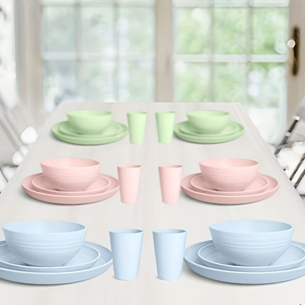 32/16pcs Large Size Dinnerware Set Service for 8/4, Includes Dinner Plate, Dessert Plate, Cereal Bowl, Cup