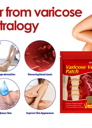 Varicose Veins Patch, Relief Of Swelling Pain Earthworm Leg Massage Activating Repair Patch
