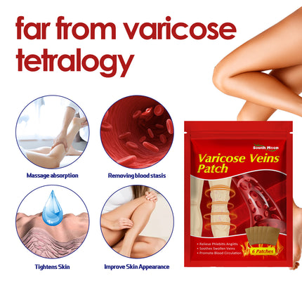 Varicose Veins Patch, Relief Of Swelling Pain Earthworm Leg Massage Activating Repair Patch