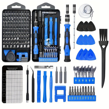 A Comprehensive 138-In-1 Repair Toolkit That Includes a Brush, a Precision Screwdriver Set