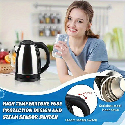 1pc High-power Electric Kettle, Stainless Steel Kettle, Large-capacity Automatic Power-off