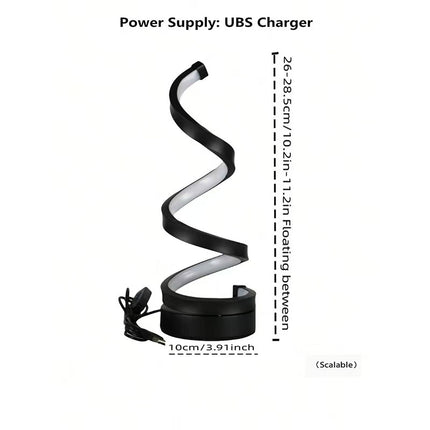 USB Powered Spiral Desk Lamp Simple And Adjustable LED Desk Lamp