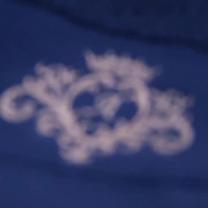 1pc Premium Embroidered Crown Towel - Soft, Absorbent, Non-Fade Cotton Material in Beige & White