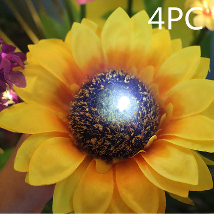 LED Solar Sunflower Floor Lamp Garden Decoration