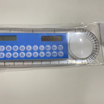 Wholesale Mini Color Multifunctional Student 10cm Ruler Solar Calculator