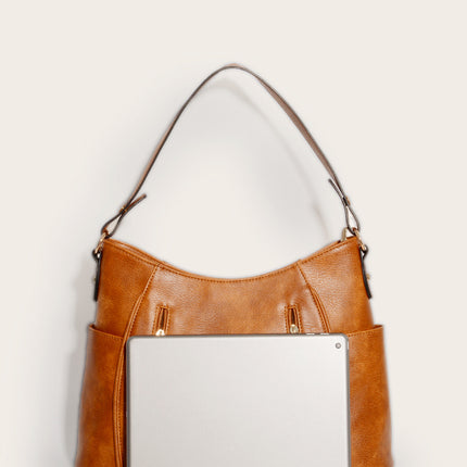 Retro Double Zipper Tassel Women's Portable Shoulder Bag