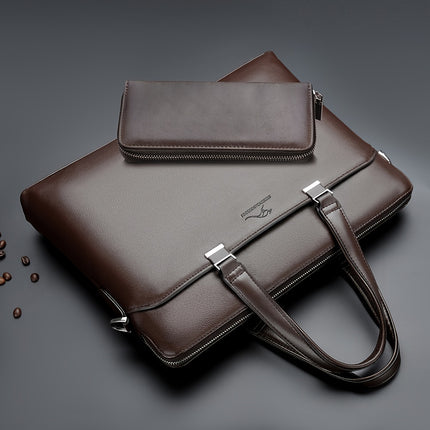 2pcs Men's Bag Set, Business Briefcase, Handbag, Shoulder Bag, for Business Travel, Office Workers,