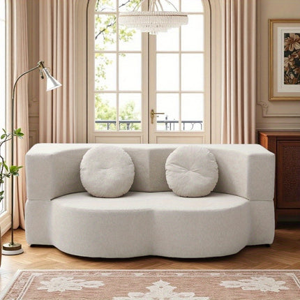 Sofa Bed with Pillow - Portable Space-Saving Convertible Floor Sofa & Mattress Recliner Suitable