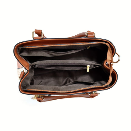 Tote Bag for Women Chic Retro Shoulder & Handbag with Detachable Strap