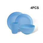 Light Blue / 4-piece set (cup, bowl, 2023 plate*1)
