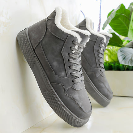 Men's Winter Warm High-Top Sneakers - Heavy-Duty & PVC Sole All-Terrain Traction