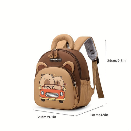 Backpack Suitable for Boys & Girls 3-6 Years - Lightweight Backpack with Cute Capybara