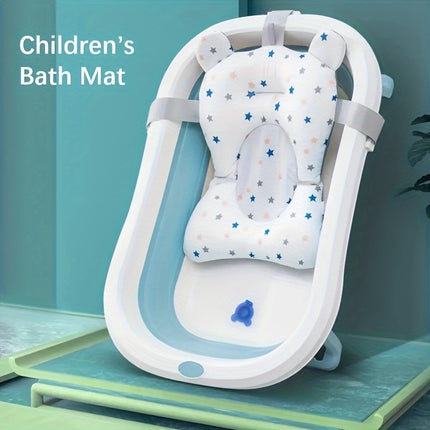 Baby Bath Seat Cushion, Bath Rack Pillow, Soft Non-slip Bath Mat for Toddlers, Bath Net, Bathtub Mat