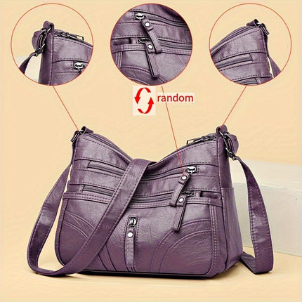 Crossbody Bag (Flower Pattern Random, Shoulder Strap Direction Random, Zipper