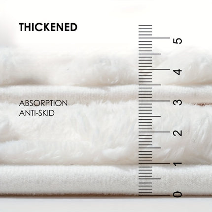 Memory Foam Bath Mat, Soft Long Hair Non-Slip Bathroom Rug, Machine Washable,