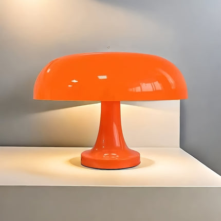 Three color temperature mushroom table lamp, retro design, with button switch control