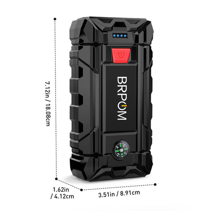 7000A 26800mAh 12V Car Jump Starter & Power Bank (All Gas/10L Diesel) -with QC3.0 Fast Charge
