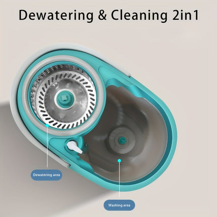 Mop wet and dry dual-use stainless steel double drive rotating mop bucket,