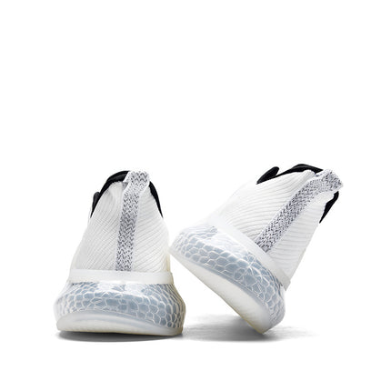 Men's Heavy-Duty White/Grey Low-Top Sneakers - Wide Width Available, Lightweight Breathable Sneakers