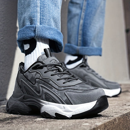 Men's Casual Athletic Sneakers - Lightweight, Breathable Running Shoes with Soft PU Sole