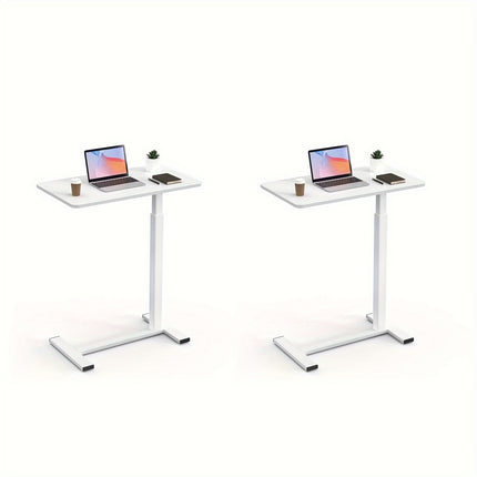 1 or 2pcs Adjustable Height Bedside Table with Wheels | Rolling Laptop Table,