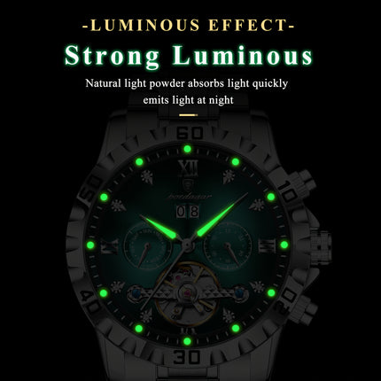 Men'S Luxury Business Watch with Automatic Movement, Waterproof, Luminescent Hands