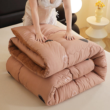 Warm Crystal Velvet Milk Velvet Single Color Warm Blanket and Thickened Quilt