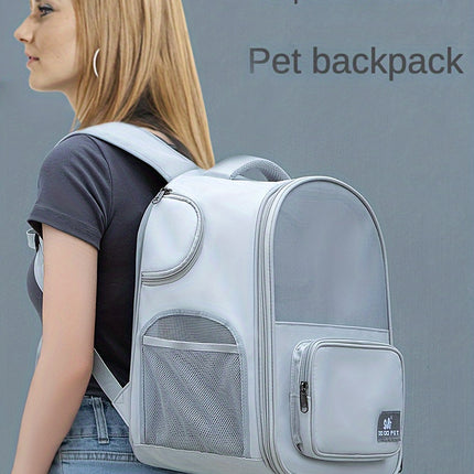 Portable And Breathable Pet Carrier Backpack For Cats, Suitable For Outdoor Activities, With Large Capacity And Expandable Cat Cage