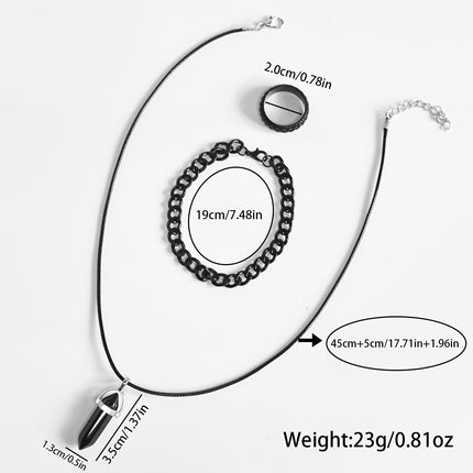 4pcs Men'S Quartz Watch and Fashion Accessories Set | Perfect for Daily Use, Birthday Parties