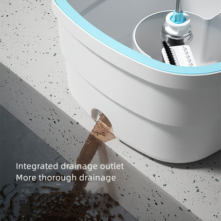 4PCS/SET rotating square mop set, equipped with mop bucket+2 washable and reusable ultra-fine fiber mops
