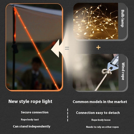 Canopy Tent Camping Decoration Luminous Wind Rope