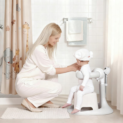 Baby Shower Stand | Adjustable Height and Armrest, Anti-Skip and Shower Head Holder