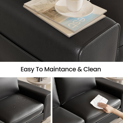 Sofa Elegance And Comfort - Modern Loveseat Sofa - Sleek And Smooth Surface with Wide Arm,