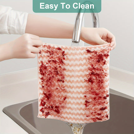 10 Pack Microfiber Cleaning Cloths & Reusable Kitchen Towels