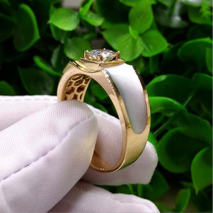 Gold-Plated Minimalist Ring In European And American Style