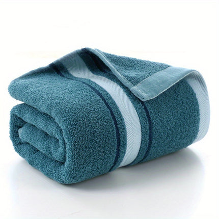 1pc Cotton Bath Towel - Quick Dry, Absorbent, Machine Washable Rectangular Bath Towel