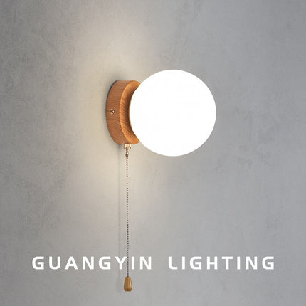 Bedroom Atmosphere Bedside Corridors Hallway Aisle Light Wood Grain Wall Lamp