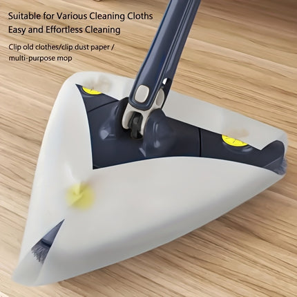 1pc 360 Degree Rotatable Triangle Mop - Extendable Handle, Multi-Surface Cleaning Tool