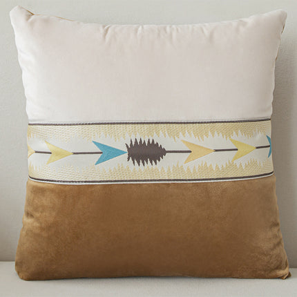 Solid Color Patchwork With Thickened Fabric Pillowcase Cover
