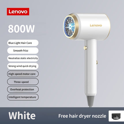 Lenovo Hair Dryer, Fast Drying, Multi-Speed Settings, Hot & Cold Air Switch, Low Noise, Overheat Protection,