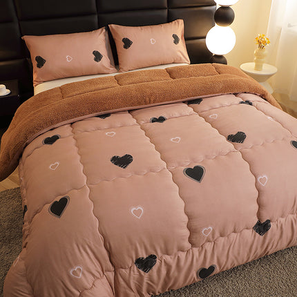 Warm Crystal Velvet Milk Velvet Single Color Warm Blanket and Thickened Quilt