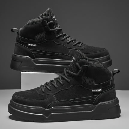 Men'S High-Top Sneakers with a Thick Sole, Featuring a Stylish And Simple Design