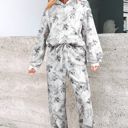Light Grey Light Woodland Camo Classic Hoodie and Sweatpants Set