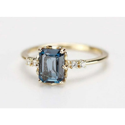 Micro-inlaid Crystal Zircon Ring Sweet French Style