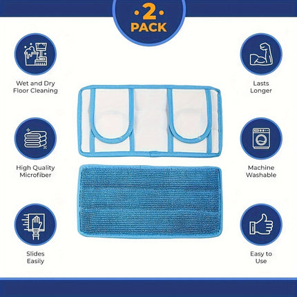 Replacement Mop Pads with Durable Machine Washable Design, Swiffer Compatible