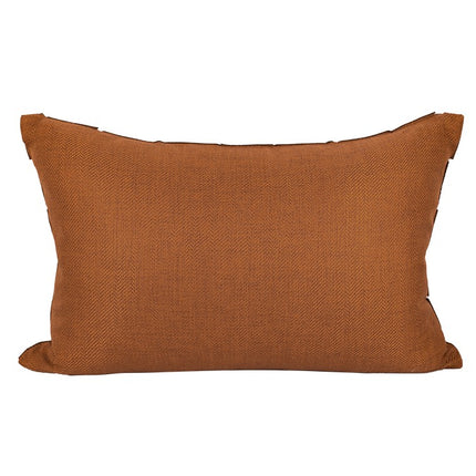 Geometric Petal Leather Waist Pillow