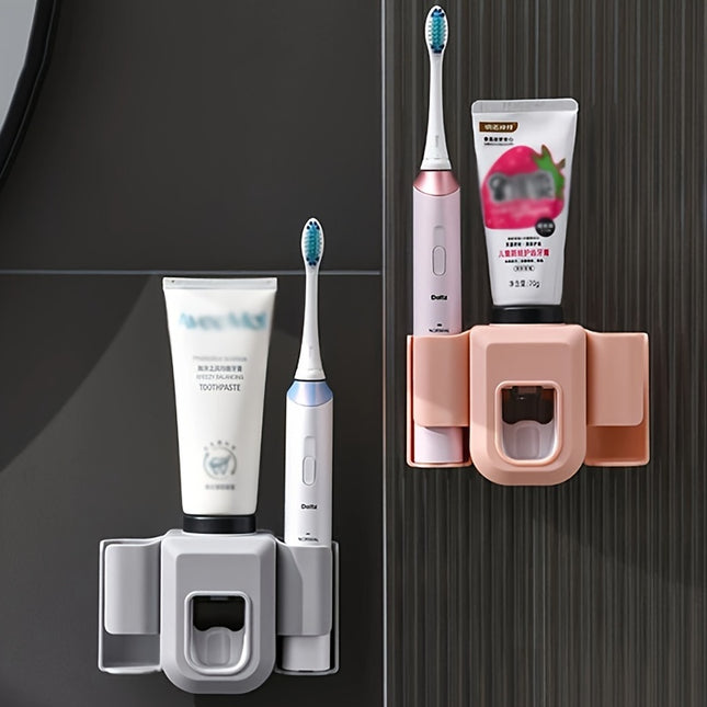 Toothbrush Holder With Automatic Toothpaste Dispenser