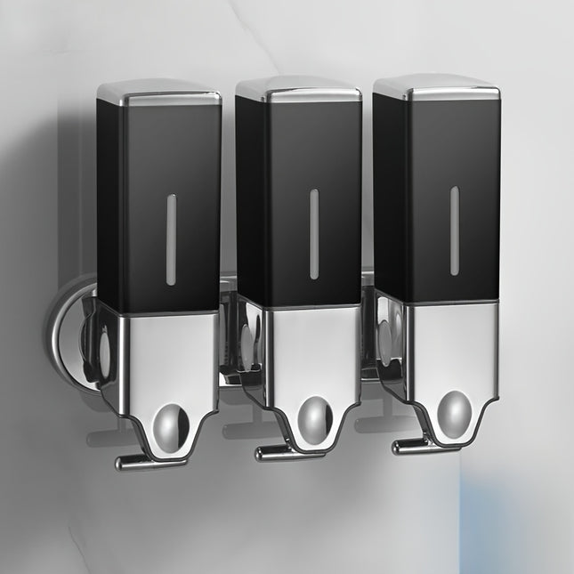 3-in-1 1500ml Quadrate Dispensers for The Shower, Shower soap Dispenser, Conditioner Dispenser