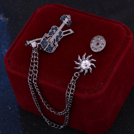 Classic Music Style Violin Brooch
