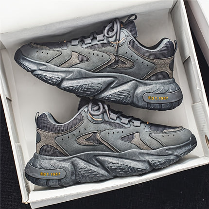 Men'S All-Season Low-Top Sneakers - Casual & Sporty Outdoor Shoes with Breathable Fabric